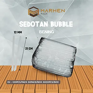 Sedotan Plastik Bubble Bening