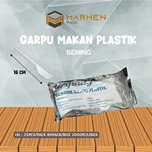 Sendok Garpu Plastik Bening