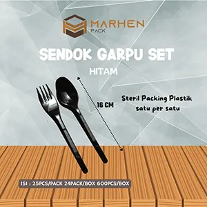 Sendok Garpu Set Hitam