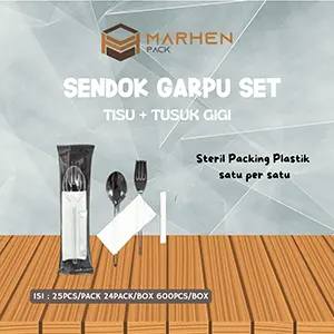 Sendok Garpu Set Tisu dan Tusuk Gigi