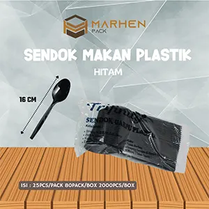 Sendok Makan Plastik Hitam2