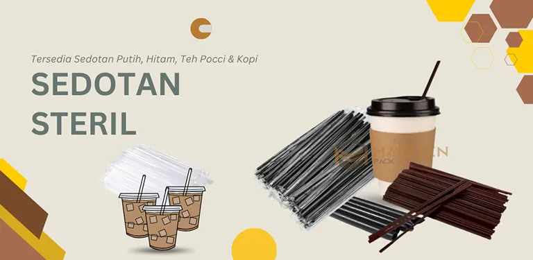 Tersedia Sedotan Putih, Hitam, Teh Pocci & Kopi