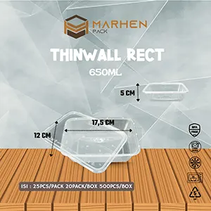 Thinwall Rect 650ML