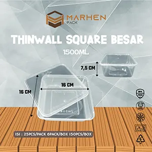 Thinwall Square Besar  1500ML
