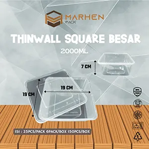 Thinwall Square Besar  2000ML