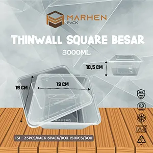 Thinwall Square Besar  3000ML