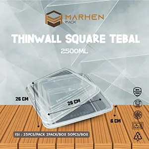 Thinwall Square Tebal 2500ML