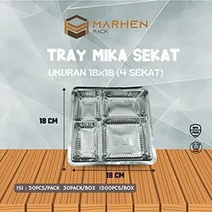 Tray Mika Sekat 4 Sekat