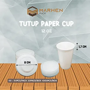 Tutup Paper Cup 12 Oz