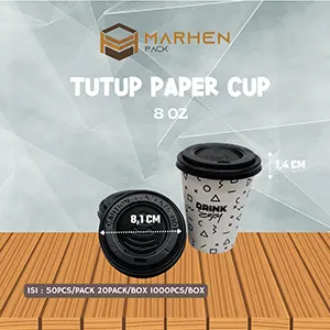 Tutup Paper Cup 8 Oz